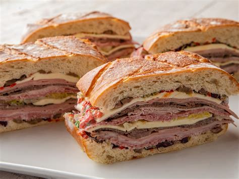 Ranch Muffaletta Sandwich Recipe Food Network Recipes Muffaletta