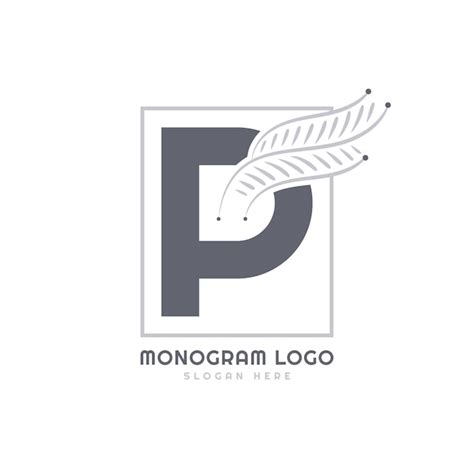 Premium Vector P Leaf Logo For Beauty Fashion And Cosmetics Letter P