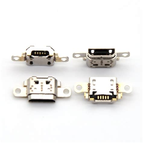 10 pçs micro conector de carregamento usb carregador porto plug dock