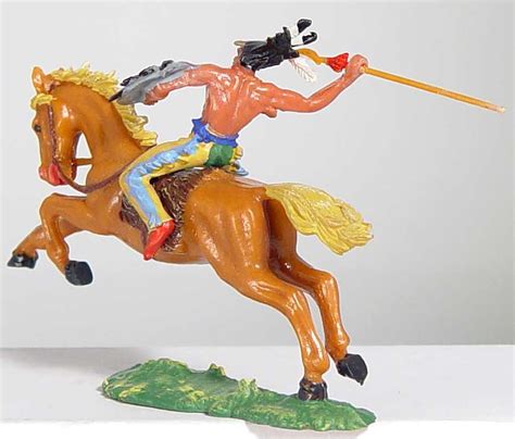 Elastolin Indianer Zu Pferd Mit Speer Germantoys De