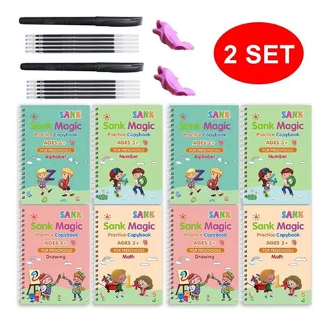 Kit De Cuaderno De Caligraf A Reutilizable Sank Magic Set Meses Sin