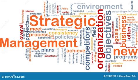 Strategic Management Word Cloud Stock Illustration Illustration Of