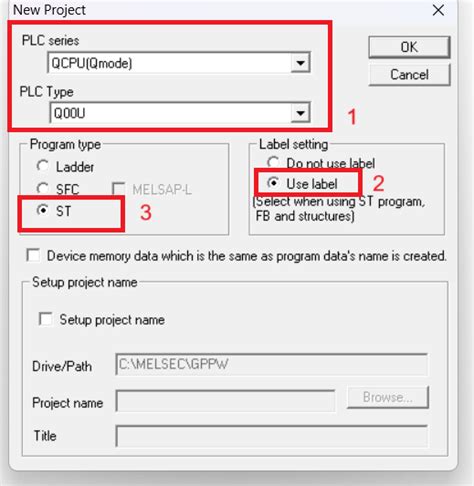 Structured Text Program Mitsubishi GX Developer