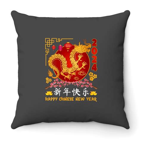 Chinese Lunar New Year 2024 Year Of The Dragon Throw Pillows Sold By