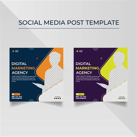 Digital Marketing Agency Social Media Post Template 10504275 Vector Art