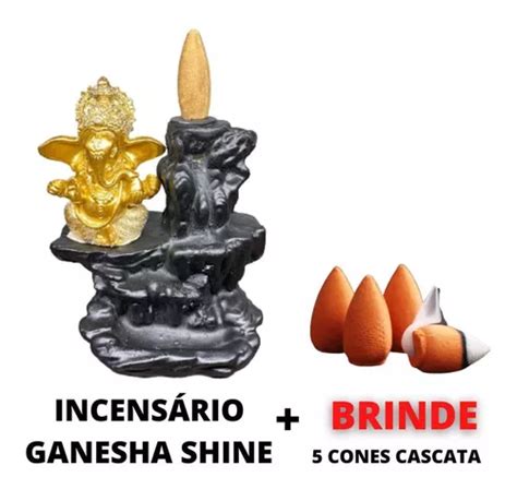 Quemador con forma de cascada y tostadas Ganesha Shine decoración de