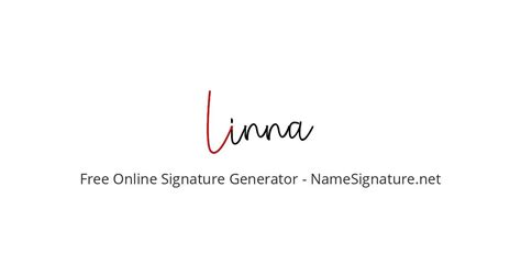 Linna In Cursive Signature Generator Nice Handwriting Stylish