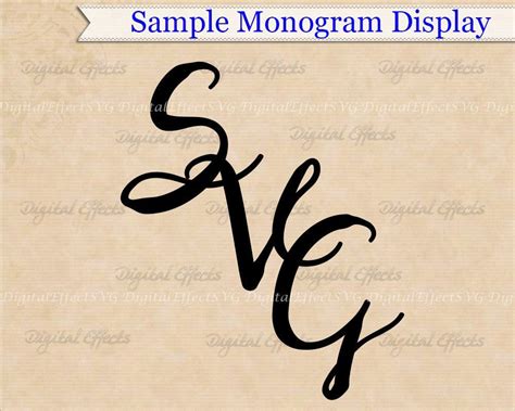 Doodles Cursive Monogram Svg, Dxf, Eps, Png; Cursive Font Svg ...