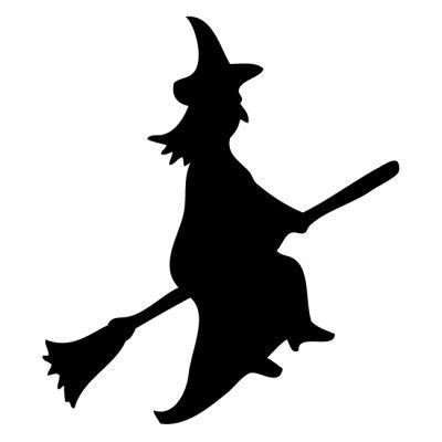 Witch On A Broomstick Silhouette at GetDrawings | Free download