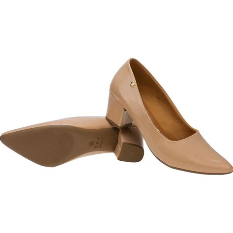 Sapato Feminino Scarpin Bico Fino Scp Vz Nude Lumiss