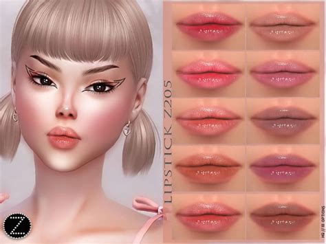 Zenx S Lipstick Z In Sims Cc Makeup Lipstick Makeup Cc