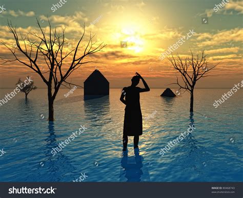 Floods Tsunamis Due Earthquake Climate Change Stock Illustration 80468743 | Shutterstock