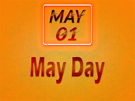 May May Day Text Effect On Orange Background Stock Illustration