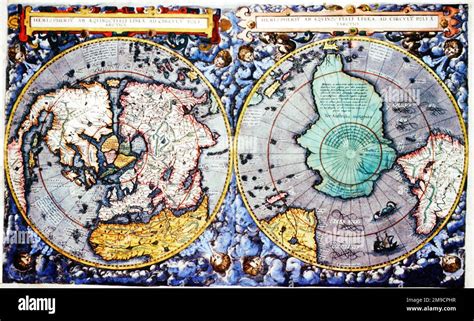 Mapa Del Siglo Th De Los Hemisferios Mundiales Fotograf A De Stock