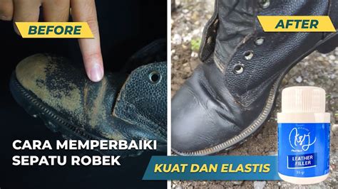 CARA MUDAH BENAHI SEPATU KULIT SOBEK L REPARASI SEPATU KULIT YouTube