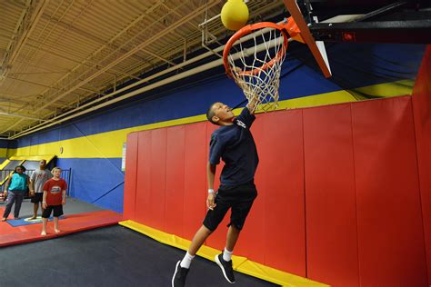 Trampoline Basketball Court Niles Il Sky High Sports Niles