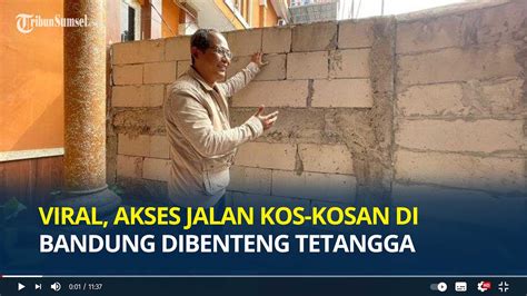 Viral Akses Jalan Kos Kosan Di Dayeuhkolot Bandung Dibenteng Tetangga