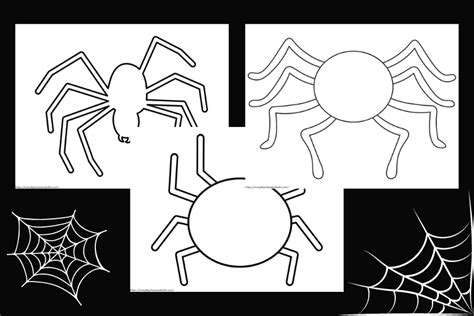 Free Printable Spider Template And Outlines