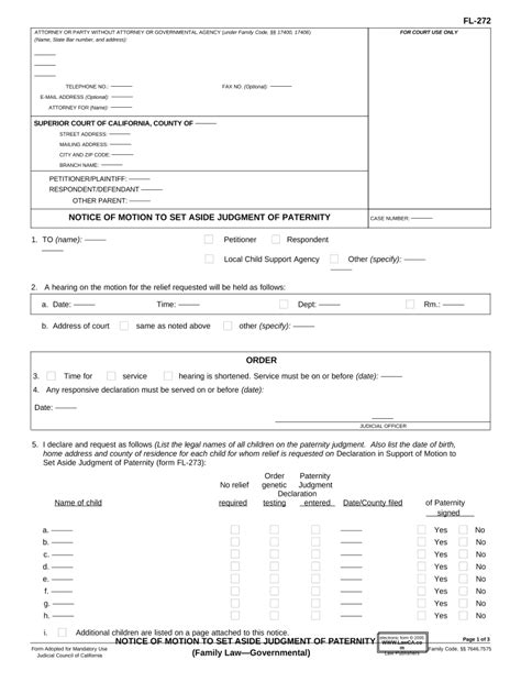 California Motion Set Aside Doc Template Pdffiller