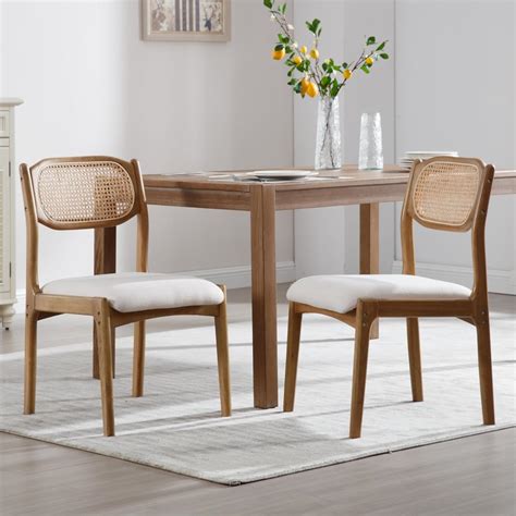 Amazon Cimota Mid Century Modern Dining Chairs Set Of Rattan