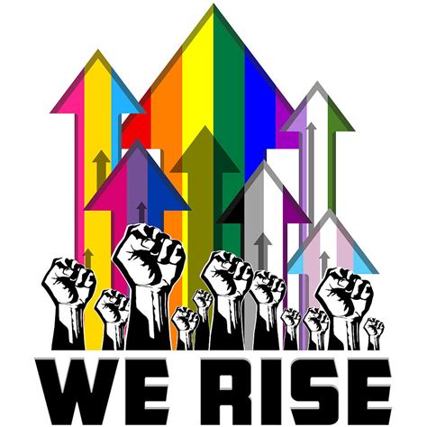 We Rise LGBTQIA Pride Flags Digital Art by Patrick Hiller - Pixels