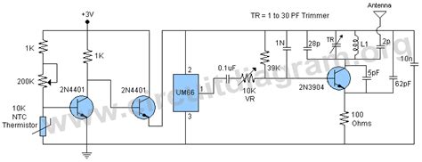 Wireless Temperature Sensor | Circuit Diagram