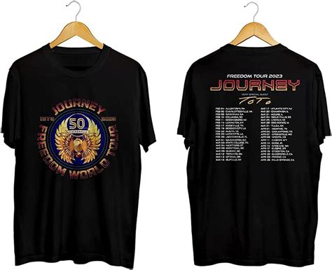 Journey Freedom Tour 2023 Rock Band Double Sided Shirt