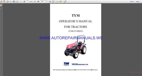 Tym T Hts For Tractors Operators Manual Auto Repair Manual