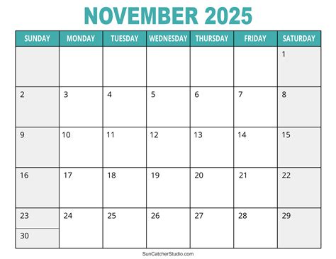 November 2025 Calendar Free Printable Diy Projects Patterns