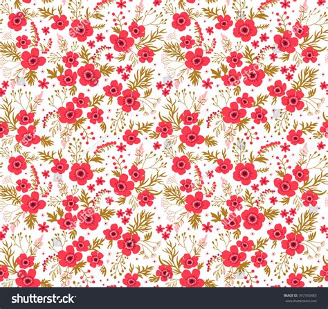 Beautiful Pattern Small Flower Small Red Stock Vector (Royalty Free ...