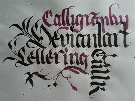 Deviantart Calligraphy Practice Fun By Milenist On Deviantart