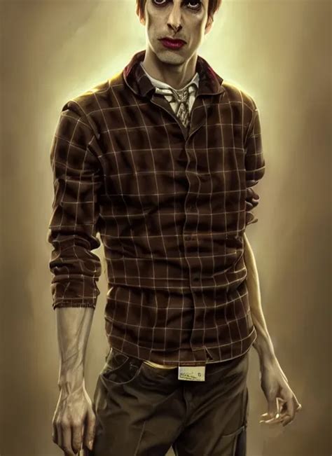 Male Surgeon Brown Hair Khakis Plaid Shirt Gothic Stable