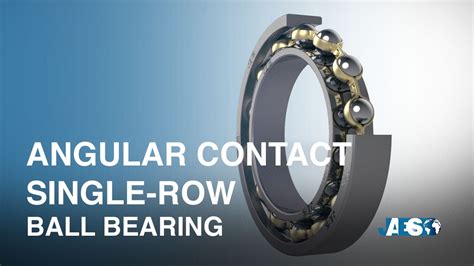 Single Row Angular Contact Ball Bearings Youtube