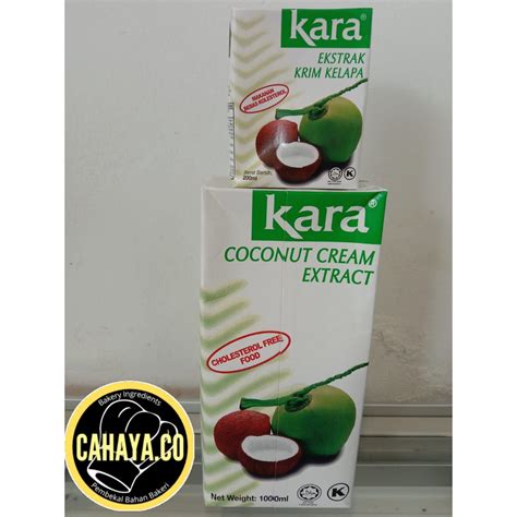 Kara Coconut Milk Coconut Cream Extract Ekstrak Krim Kelapa Ml L