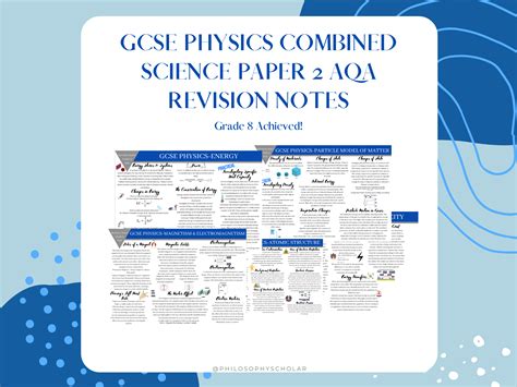 Gcse Physics Combined Science Aqa Paper 2 Revision Notes Teaching Resources