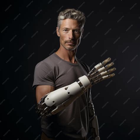 Premium Ai Image Normal Man Prosthetic Arm Replacment Prosthetic