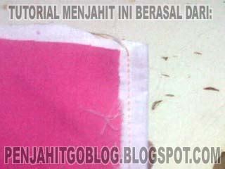 cara menjahit kampuh perancis ( jahitan sarung)