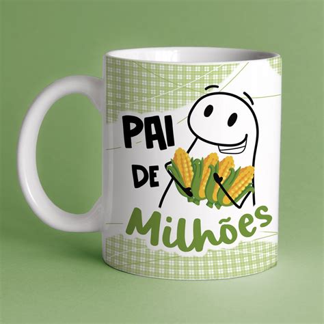 Caneca Pai De Milh Es X Cara Flork Presente Dia Dos Pais Shopee