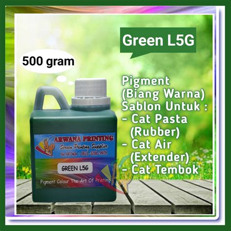 Jual Pigment Biang Warna Cat Sablon Green L G Gram Shopee Indonesia