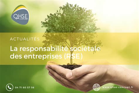 La responsabilité sociétale des entreprises RSE QHSE Concept