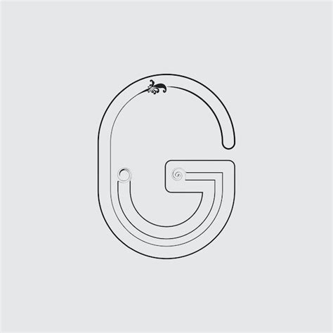 Design De Logotipo De Letras G Folhas Em Galhos Ao Redor