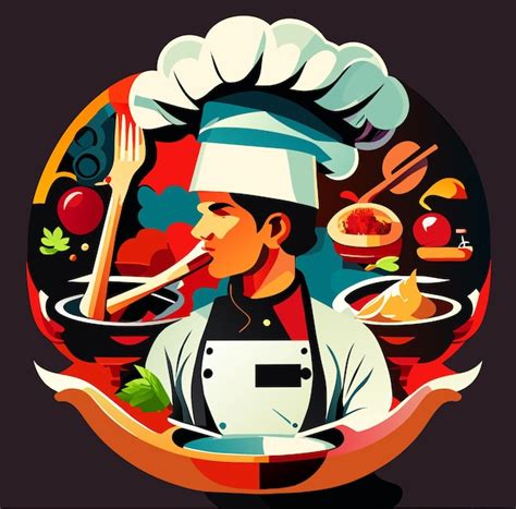 Premium Vector Creative Chef Cooking Logo Cooking Generative Ai