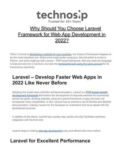 Ppt Why Should You Choose Laravel Framework For Web App Development