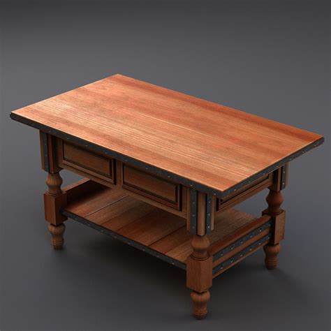 Old Table 3d Model 12 Max Obj Fbx Free3d