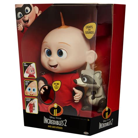 The Incredibles 2 Baby Jack Jack And Racoon Interactive Doll Toy Disney