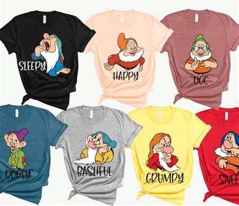 Seven Dwarfs Shirts Seven Dwarfs Disney Group Shirts Snow White