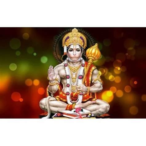 2d Stickers Pvc Lord Hanuman Wall Sticker For Ideal For Home Decor Size Dimension 12 X 18