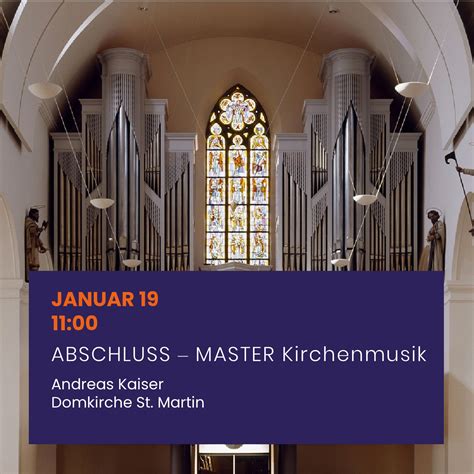 Abschlusskonzert Andreas Kaiser Hochschule F R Kirchenmusik Der