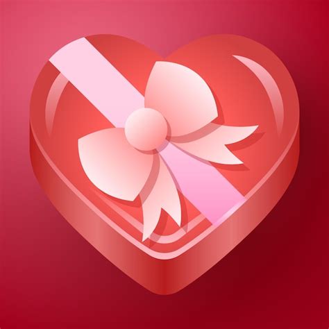 Premium Vector Heart Shape Gift Box Or Present Box For Valentines Day