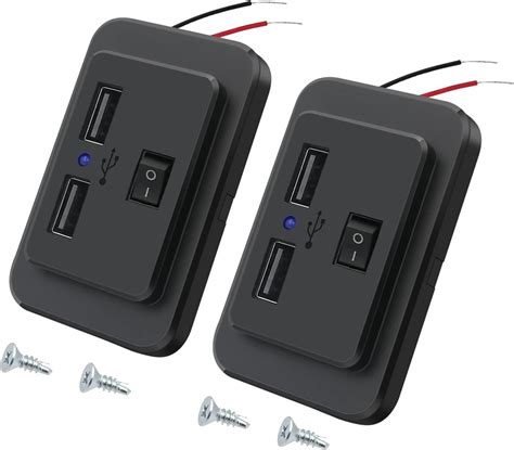 Hoembpn Pcs Prise De Chargeur De Voiture Double Usb A Avec